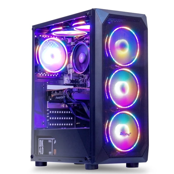 MXZ Gaming PC Computer AMD Ryzen 5 3500X 3.6GHz,RX580,8GB DDR4 3200,NVME 500G SSD, 6RGB Fans, Wifi,Win 11 Ready,Gamer Desktop Computer