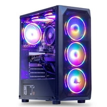 MXZ Gaming PC Computer AMD Ryzen 5 5500 3.6GHz, RTX 3060 12GB, B450M,16GB DDR4 3200,NVME 1T SSD, 6RGB Fans, Win 11 Home