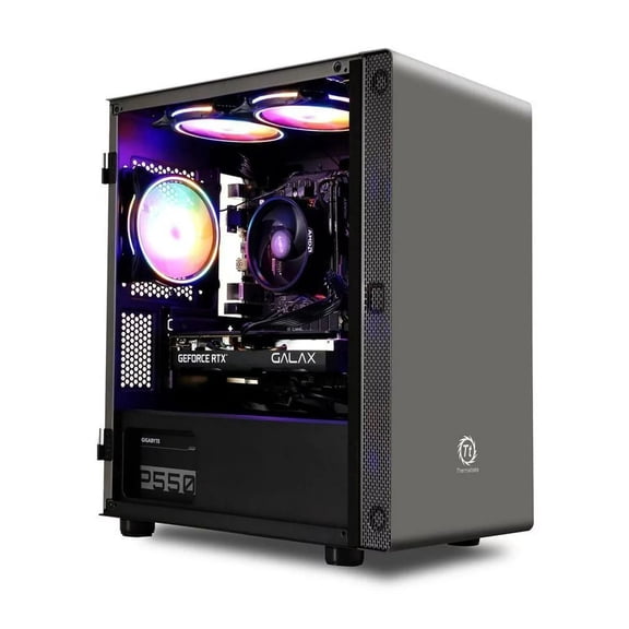 MXZ Gaming PC Computer AMD Ryzen 5 5600X,GeForce RTX 4070,16GB DDR4 3200,NVME 1 T SSD,6RGB Fans,WIFI & Win 11 Pro Ready,Gamer Desktop Computer