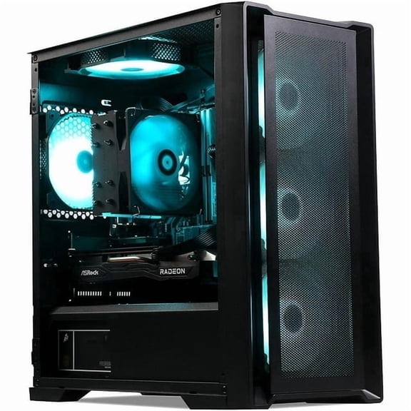 MXZ Gaming PC Computer AMD Ryzen 7 5700X3D, GeForce RTX 5060,16GB DDR4 3200,NVME 1 T SSD, 6RGB Fans, WIFI & Win 11 Pro Ready, Gamer Desktop Computer