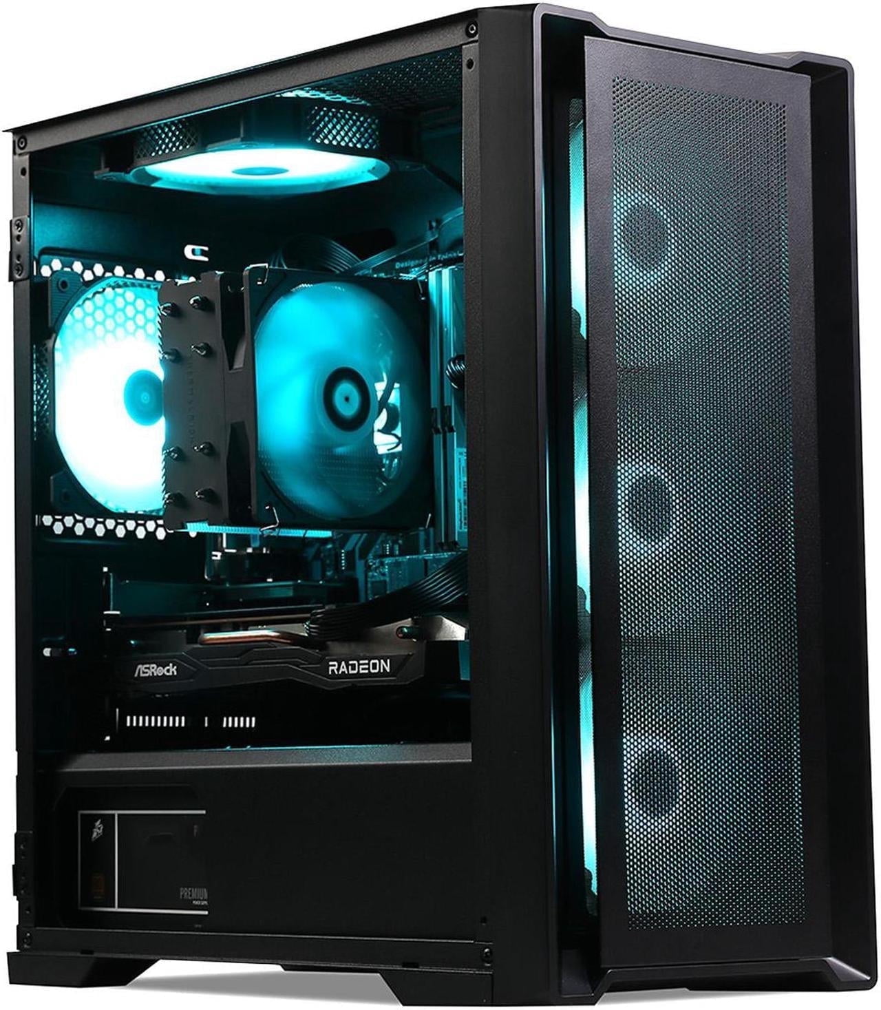 MXZ Gaming PC Computer AMD Ryzen 7 9700X, GeForce RTX 4070,16GB DDR5 6000,NVME 1 T SSD, 6RGB Fans, WIFI & Win 11 Pro Ready, Gamer Desktop Computer