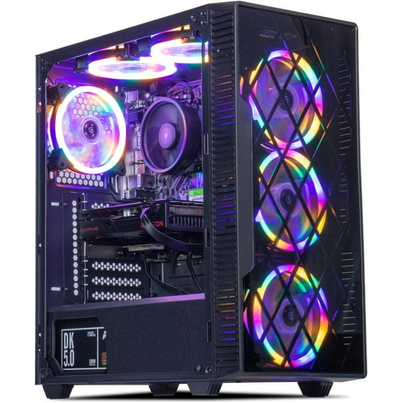 MXZ Gaming PC Desktop Computer, AMD Ryzen 5 4500 3.6GHz,GTX1660S,RAM 16GB DDR4, 500GB NVME SSD,Wifi,Win 11 Ready,Gamer Desktop Computer,New