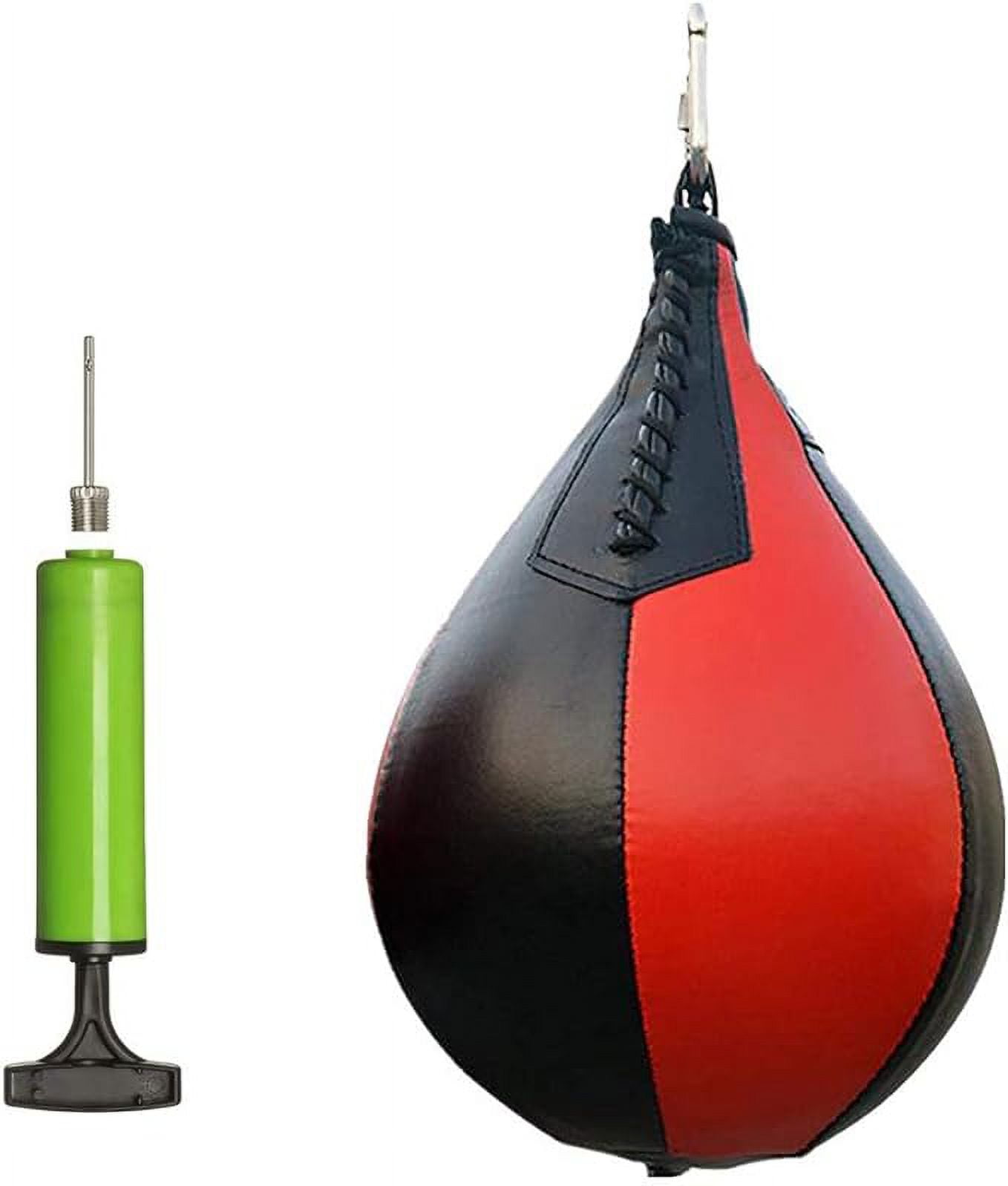 MXiiXM Boxing Speed Bag Leather Hanging Punching Ball with Pump