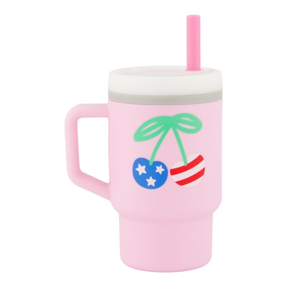 Infantino My 1st Tumbler Toddler Training Cup with Straw, 9oz Sippy Cup with Easy-Grip Handles, Spill-Resistant, Limited Summer Edition Cherries