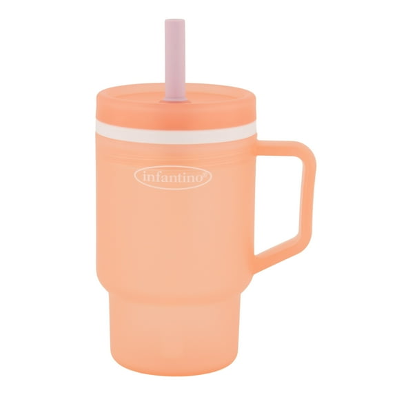 Infantino My 1st Tumbler Adorable 10 oz. Training Cup with Toddler-Friendly Straw and Handle, Cherry Blossom