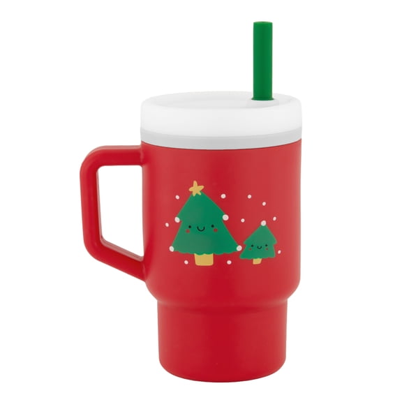 Infantino My 1st Tumbler – Adorable 9oz. Training Cup with Toddler-Friendly Straw and Handle, Christmas Tree
