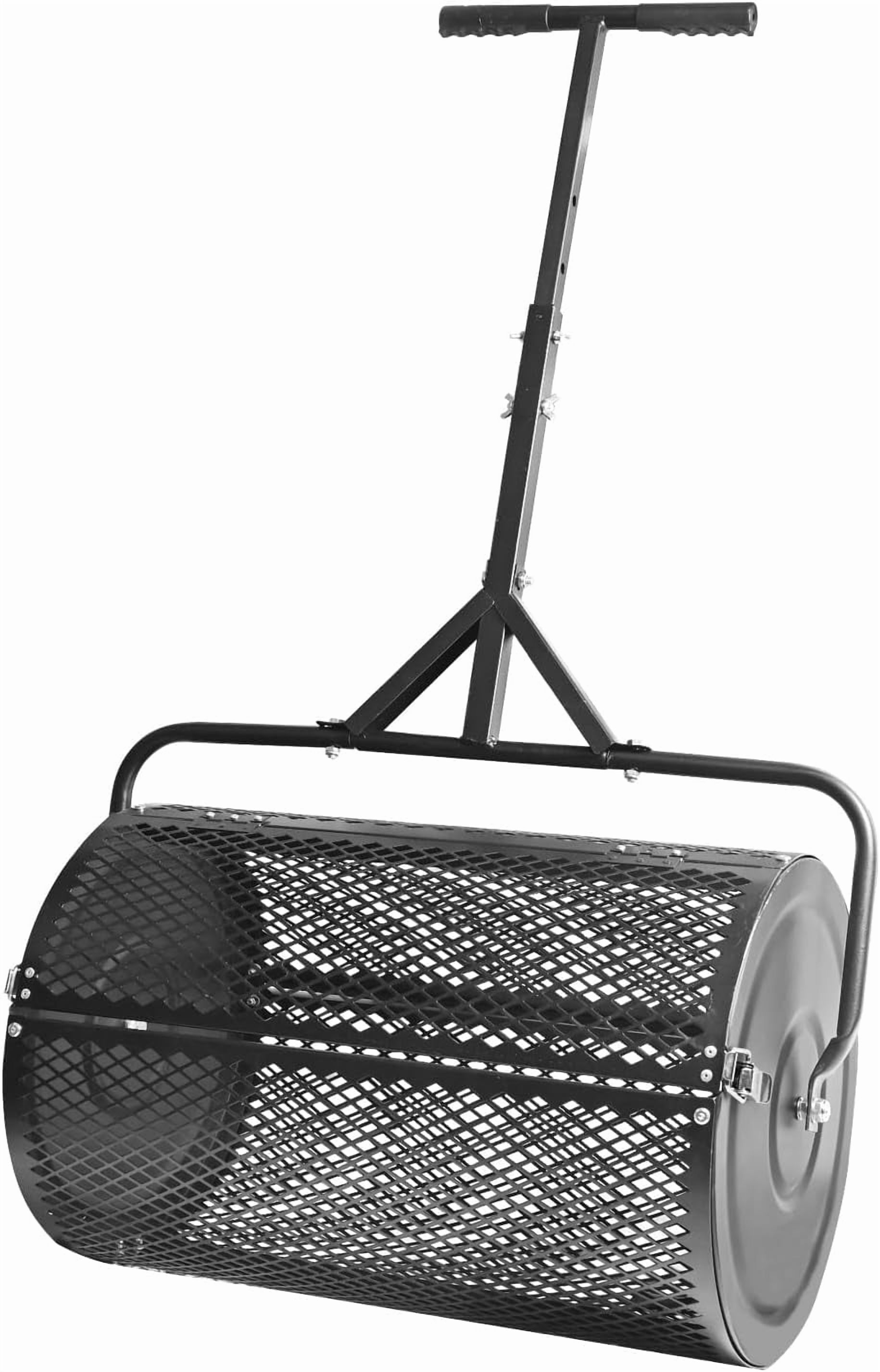 VEVOR Compost Spreader - 24" Lawn Spreader With Adjustable Handle For Peat Moss, Topsoil & Manure