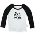 thumbnail image 1 of MY BIG SISTER HAS PAWS Funny T shirt For Baby, Newborn Babies T-shirts, Infant Tops, 0-24M Kids Graphic Tees Clothing (Long Black Raglan T-shirt, 6-12 Months), 1 of 4