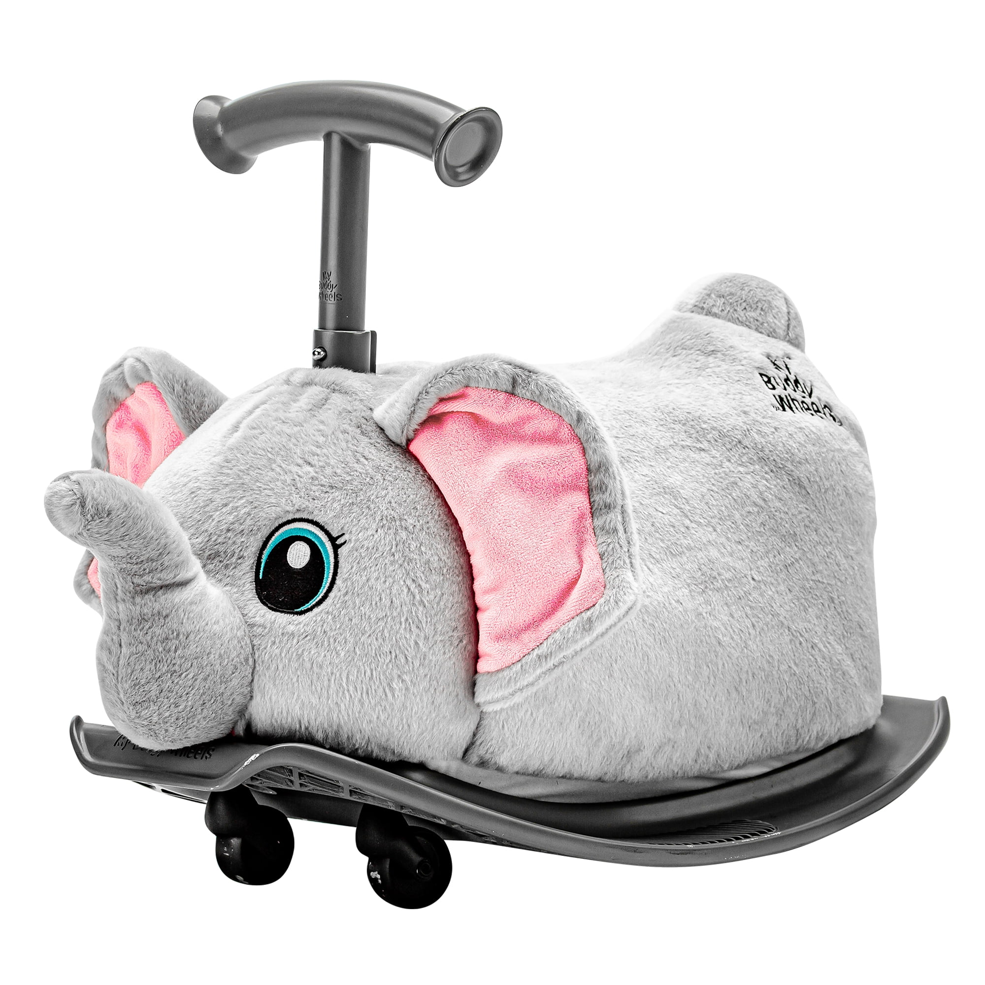 MY BUDDY WHEELS Yvolution My Buddy Roller 2-in-1 Elephant Plush Ride-On Toy, Rocker & Ride-On Modes, Ages 1036 Months
