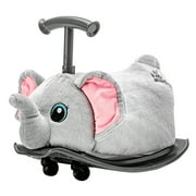 Yvolution My Buddy Roller 2-in-1 Elephant Plush Ride-On Toy, Rocker & Ride-On Modes, Ages 10 36 Months