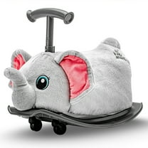 Yvolution Kids Ride on, My Buddy Rock and Roller, Plush Elephant, 2 Modes, 10 months to 3 Years, 1 Pack
