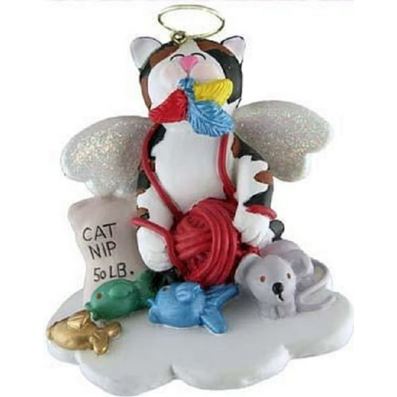 MY CAT IS AN ANGEL- CALICO CHRISTMAS ORNAMENT