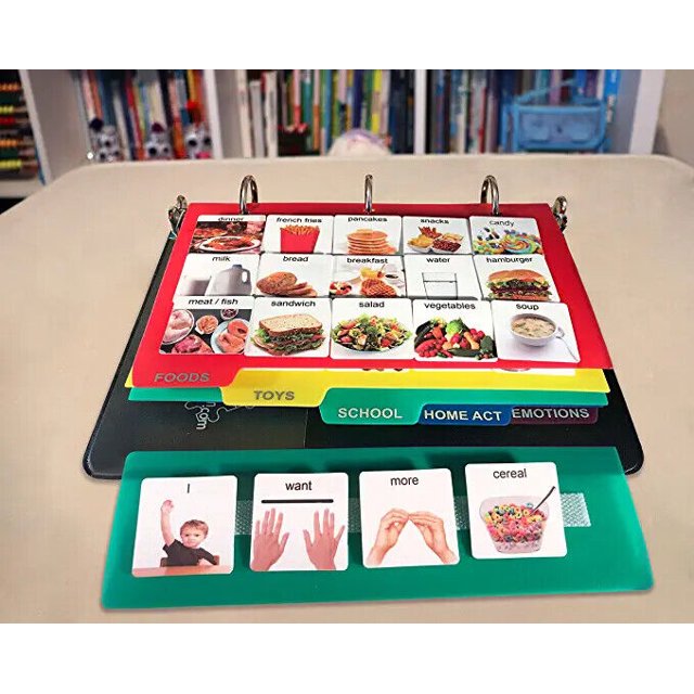 MY COMMUNICAID BOOK COMMUNICATION CARDS WITH ASL NON VERBAL Autism Adhd