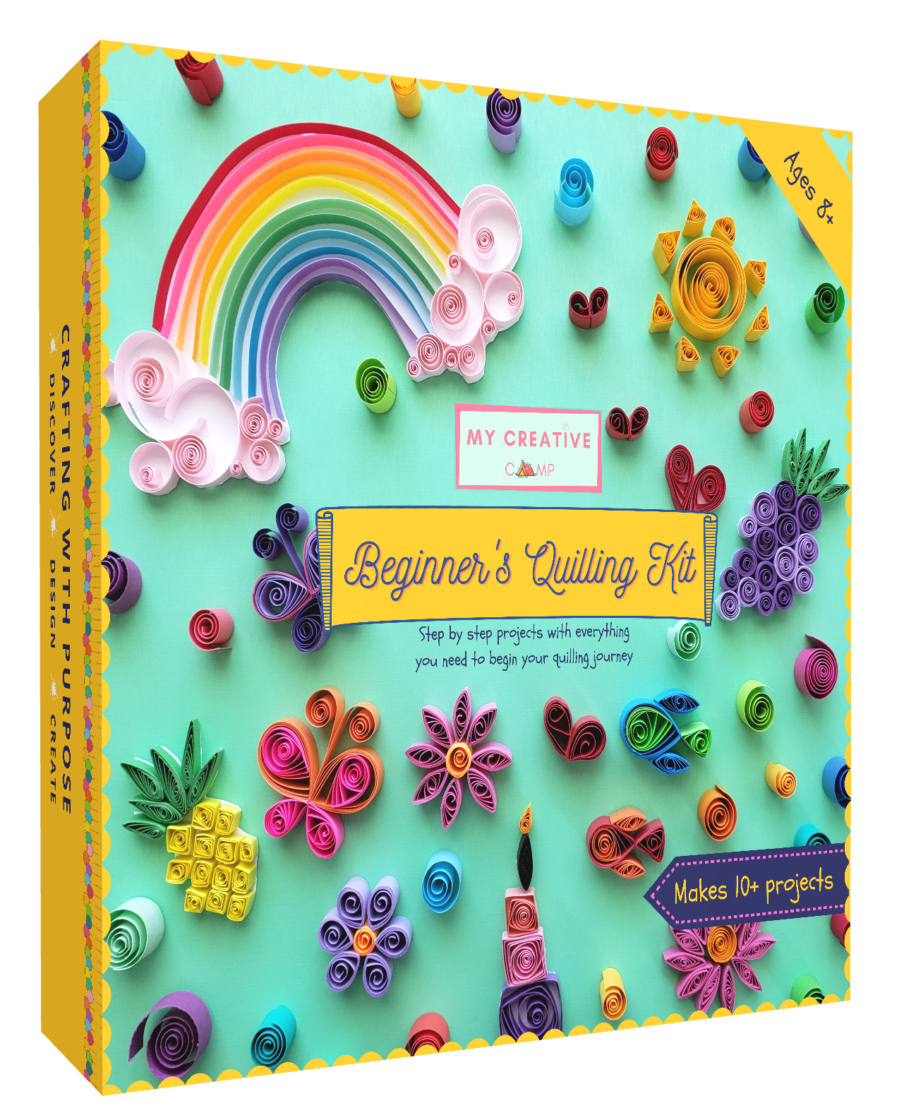 TESMAINS DIY Greeting Card Making Kit- Fun Quilling Craft Kit for Beginners  - for Kids Boys Girls and Adults