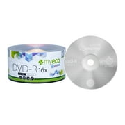 MY ECO 120 Min 4.7 GB 16X DVD-R Recordable Disks Spindle, 50 Pack