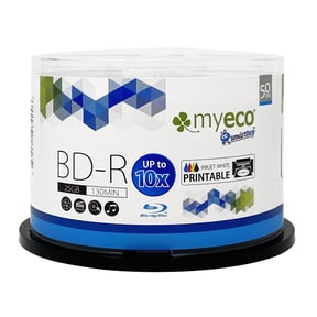 MY ECO 130 Min 25GB 10X BDR Recordable Disks Spindle, 50 Pack