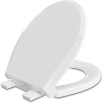 MY.Elongated Toilet Seat, Slow Close Quick-Release Hinges, Heavy Duty Soft Close, Oval(Oblong) Toilet Seat For Elongated Toilets, Quiet-Close Lid And Seat, Easy To Install And Clean, Never Loosen