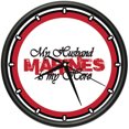 thumbnail image 1 of MY HUSBAND IS MY HERO MARINES Wall Clock military soldier retired veteran gift, 1 of 1