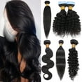 thumbnail image 1 of MY-LADY 1 Bundles 100% Unprocessed Virgin Human Hair Extensions Brazilian Weave Weft Hairpiece for Black Women, Body Wavy, 24inch, 1 of 10