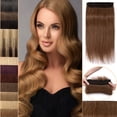 thumbnail image 1 of MY-LADY 10''-24'' 5 Clips in Human Hair Extensions Thick Real Natural Hair Pieces 100% Full Head Remy Hair 16inch #06 Light Brown(Heavy), 1 of 8