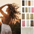 thumbnail image 1 of MY-LADY 5Clips Wavy Curly Synthetic Clips in Hair Extensions 3/4 Full Head Clips on Hairpieces for Women 26inch bleach blonde, 1 of 8