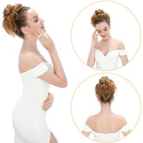 MY-LADY Messy Hair Bun Donut Bun Curly Wavy Synthetic Ponytail Extensions Hairpieces Hair Scrunchies Wraps Chignon for Women Girls (Grey/Brown/Silver/Black)