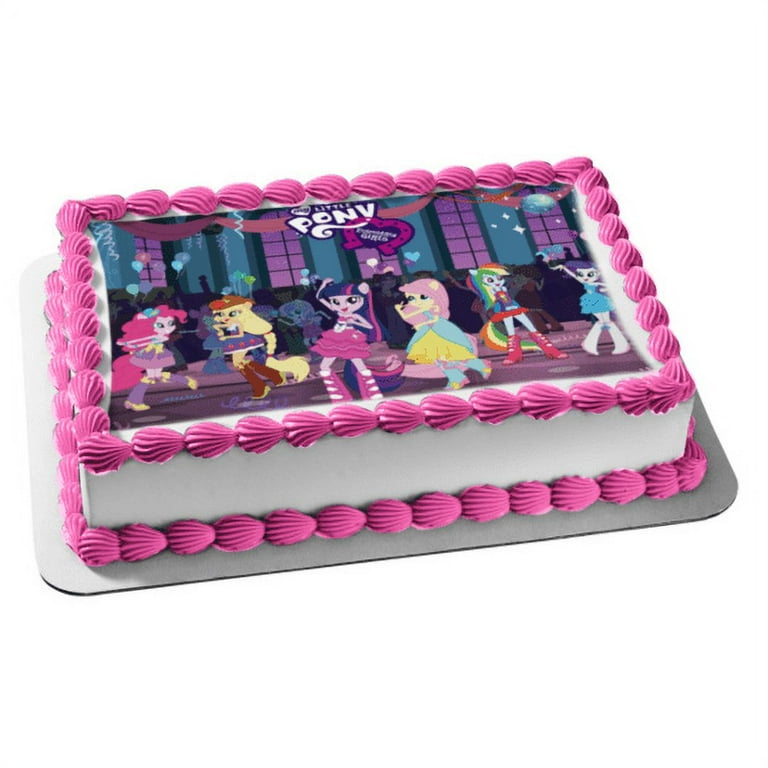 My Little Pony Pinkie Pie Fluttershy and Rainbow Dash Edible Cake Topper Image ABPID00075