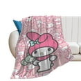 MY MELODY Throw Blanket Cute Flannel Anime for Girls Boys Men Women