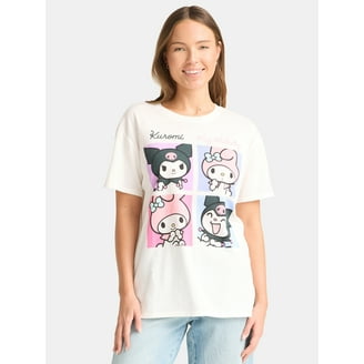 トップス kitty Hello Kitty Women's Cotton Graphic Skimmer Tee with