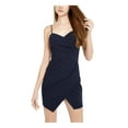 thumbnail image 1 of MY MICHELLE Womens Navy Spaghetti Strap Short Body Con Cocktail Dress Juniors 1, 1 of 4