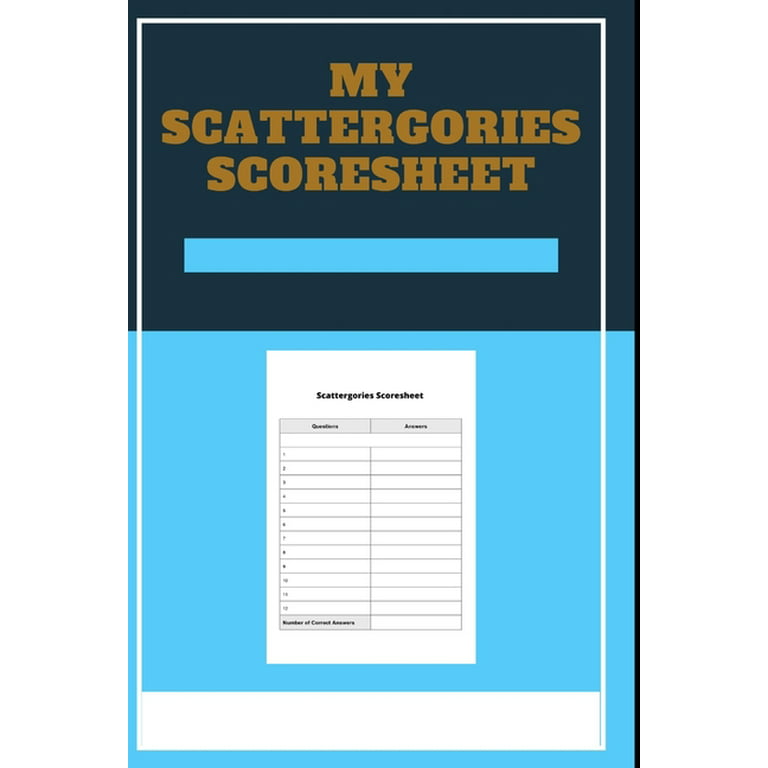 Scattergories Score Record: MY Scattergories Score game record