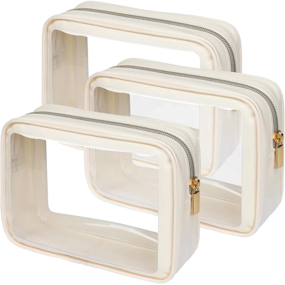 MY TSA Approved Toiletry Bag - Upgrade Color-Edged Clear Makeup Bags, Clear Toiletry Bags For Traveling Fits Various Storage Needs