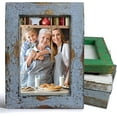 thumbnail image 1 of MY VINTAGE FINDS Rustic Farmhouse Photo Frame Distressed Wood Picture Frame | Gray - 4 x 6, 1 of 7