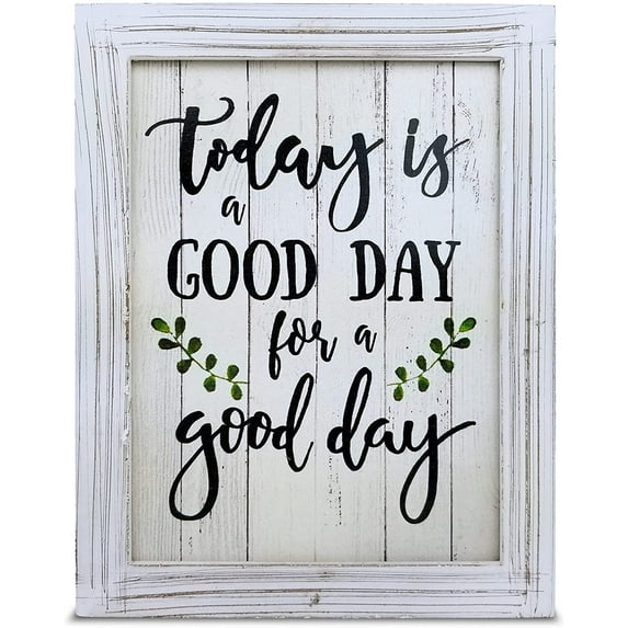 MY VINTAGE FINDS Today is A Good Day Sign for Rustic Farmhouse Bathroom Wall Decor and Shelf Decoration