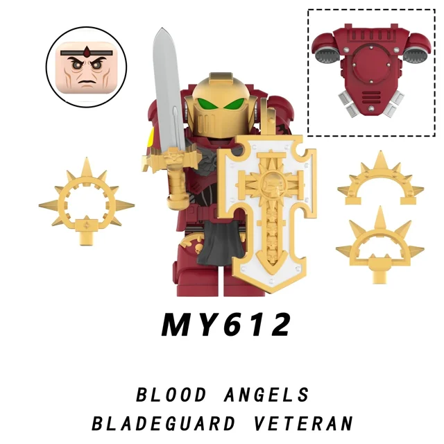MY611 MY615 Bricks Doll Dark Ange Blood Angel Ultramarines Salamanders Mini Action Figure Model Toy Building Blocks Gift