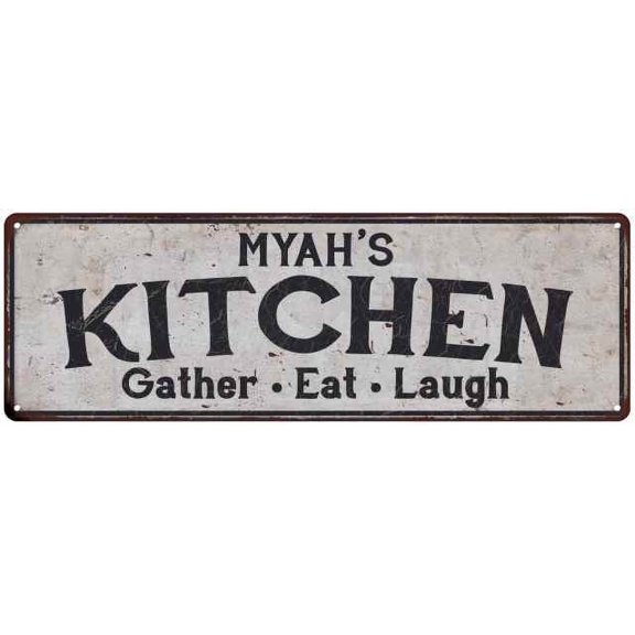 MYAH's Kitchen Rustic Chic Decor Gift 6x18 Sign 106180051093