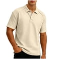 thumbnail image 1 of MYAOYI Polo Shirt for Men Cable Knit Textured Slim Fit Polo Shirt for Men, 1 of 7