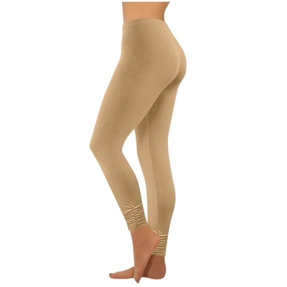 MYAOYI Ladies Seamless Compression Leggings High Waisted Ribbed Fitness Yoga Pants