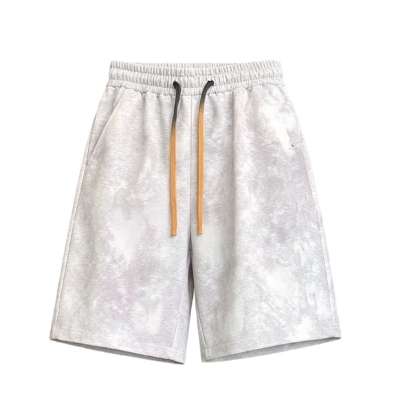 MYAOYI Men's Casual Tie Dye Shorts Drawstring Waist Side Pockets Fleece Sweat Shorts