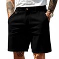 thumbnail image 1 of MYAOYI Men's Dressy Casual Shorts Flat Front Stretch Business Office Summer Work Shorts, 1 of 5