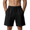 thumbnail image 1 of MYAOYI Men's Soft Fleece Shorts Elastic Waist Drawstring Casual Lounge Gym Shorts, 1 of 7