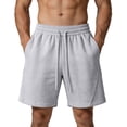 thumbnail image 1 of MYAOYI Men's Soft Fleece Shorts Elastic Waist Drawstring Casual Lounge Gym Shorts, 1 of 7