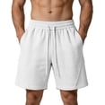 thumbnail image 1 of MYAOYI Men's Soft Fleece Shorts Elastic Waist Drawstring Casual Lounge Gym Shorts, 1 of 7