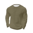 thumbnail image 1 of MYAOYI Mens Breathable Waffle Knit Shirt Crew Neck Long Sleeve Sports Pullover, 1 of 5