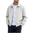 thumbnail image 1 of MYAOYI Mens Casual Full Zip Jacket Ribbed Hem & Cuffs Lightweight Spring Top, 1 of 9