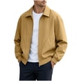 thumbnail image 1 of MYAOYI Mens Casual Full Zip Jacket Ribbed Hem & Cuffs Lightweight Spring Top, 1 of 9