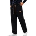 thumbnail image 1 of MYAOYI Mens Comfort Fit Jeans Drawstring Loose Denim Trousers, 1 of 7