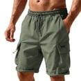 thumbnail image 1 of MYAOYI Mens Shorts Cargo Shorts with Multi Pockets, Elastic Waist Drawstring Quick Dry Tactical Shorts, Summer Outdoor Hiking Work Casual Wear for Men, S-3XL Multi Colors, 1 of 6