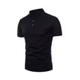 thumbnail image 1 of MYAOYI Mens Tops Casual Stand Collar Henley T-Shirt Short Sleeve Button Closure Regular Fit Daily Wear Top, 1 of 3