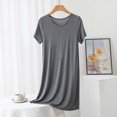 thumbnail image 1 of MYAOYI Nightgowns for Women Summer Short Sleeve Crew Neck Thin Home Dress Comfy Nightgown, 1 of 5